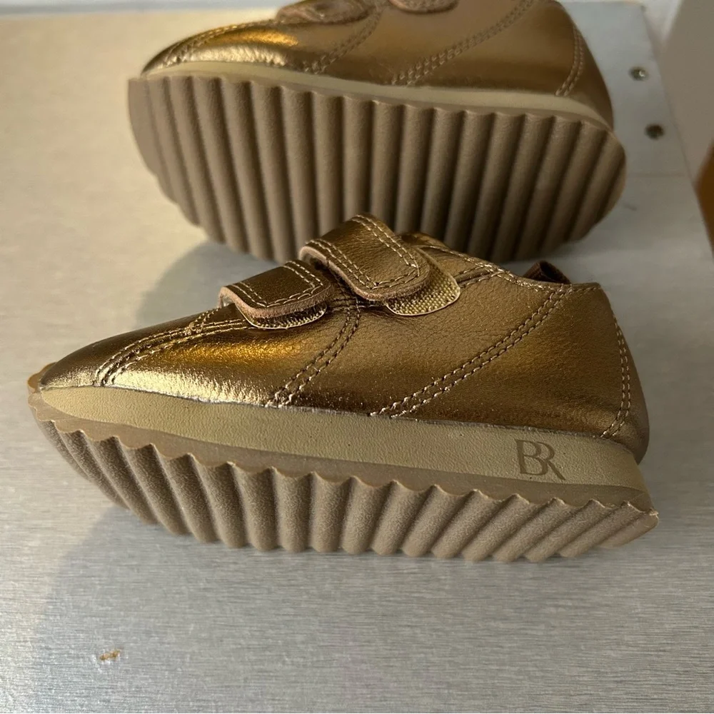 Banana Republic Metallic Bronze Gold Baby/Toddler Sneakers Shoes Size 18-24 M